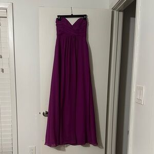 Alfred Angelo Strapless Magenta Gown
